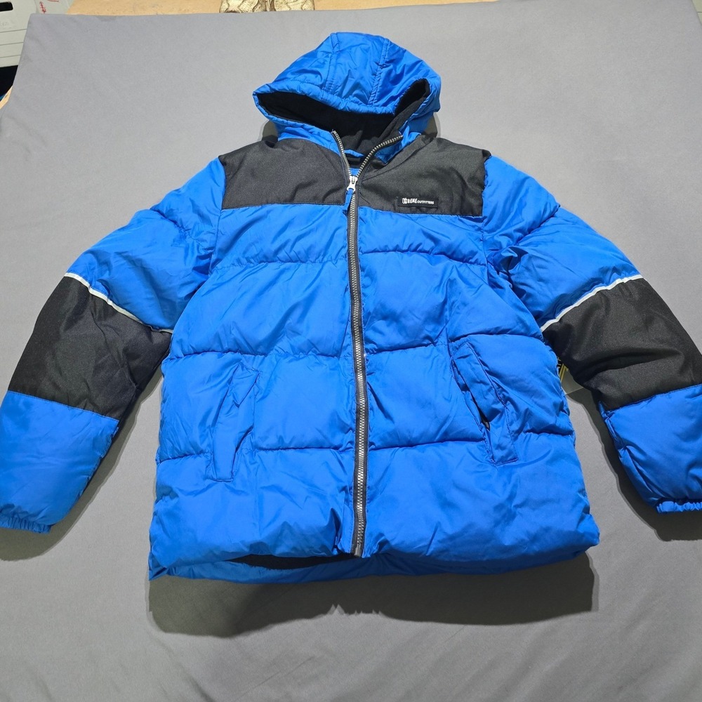 new iXtreme Puffer Jacket Kids 18 Blue Hooded ‎ Winterwear Snowboarding coat